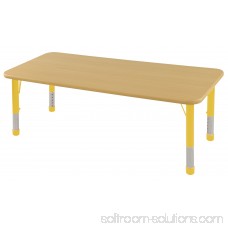 30in x 60in Rectangle Everyday T-Mold Adjustable Activity Table Maple/Black/Sand - Standard Ball